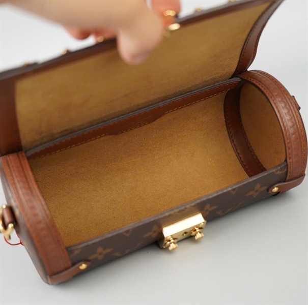 Túi LV Papillon Trunk hoa nâu 2strap sz19 +