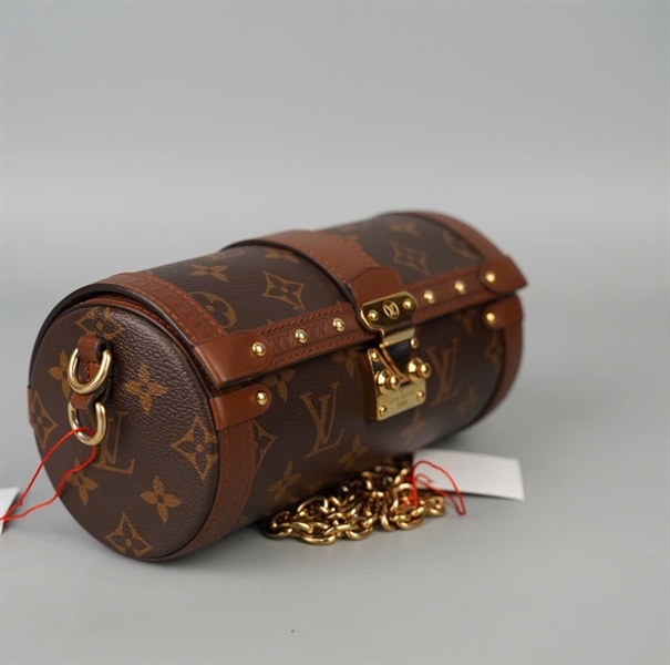 Túi LV Papillon Trunk hoa nâu 2strap sz19 +