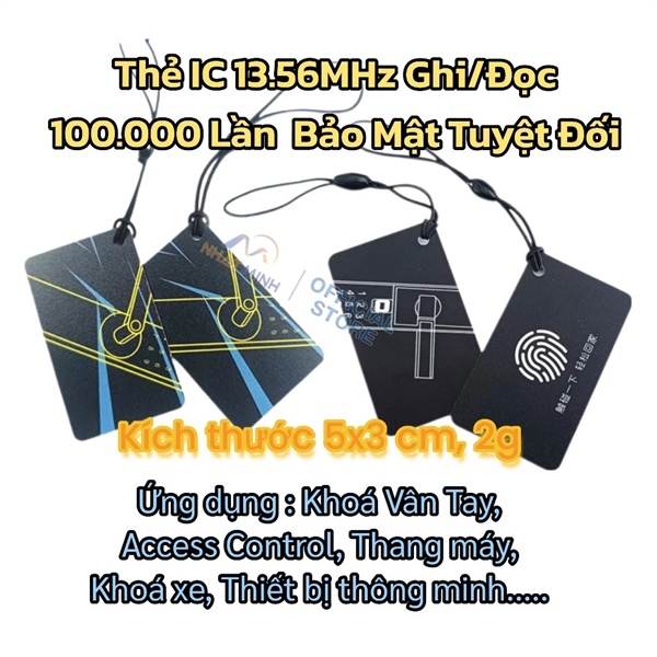 Thẻ Từ IC 13.56 Mhz Dành Cho Khóa Cổng Vân Tay (Chỉ Đọc Và Ghi)
