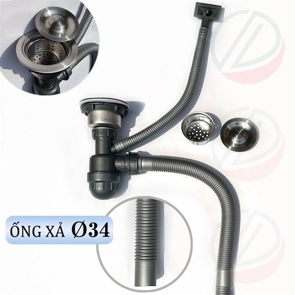 Bộ xả chậu chén Nhựa- bầu xả 110 (I)