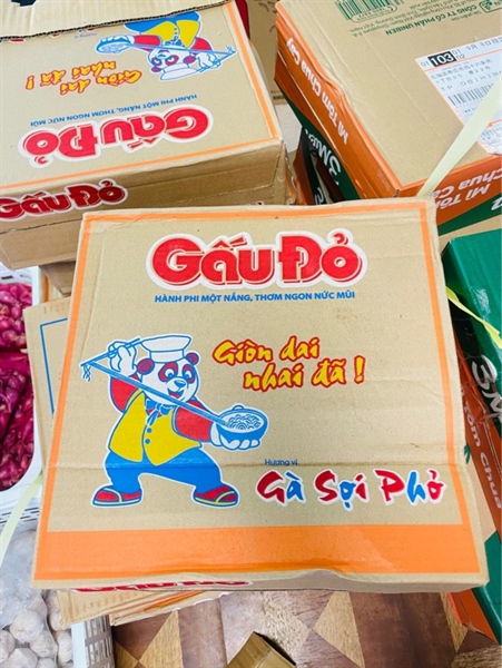 Mì Gấu Đỏ - Gà Sợi Phở - フォー風インスタントラーメン thùng