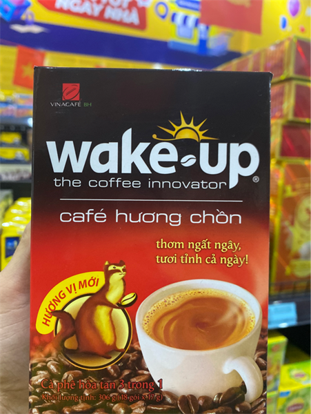 Cà phê Wake up Hương chồn 20 hộp x 18stick x 17gr