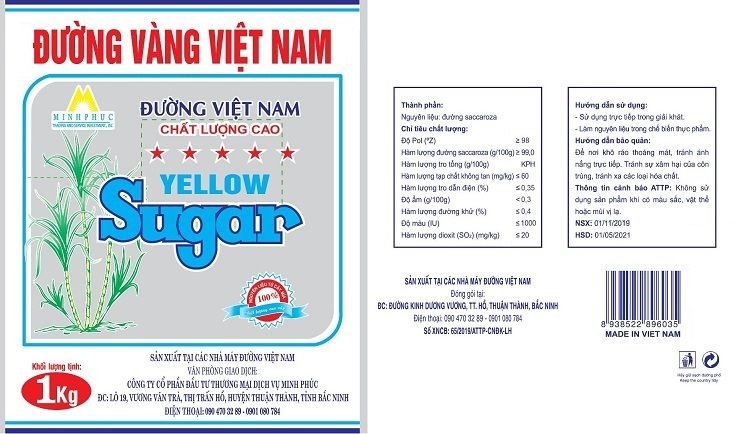 Đường vàng minh phúc gói 1 kg
