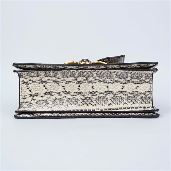 Túi GG da trăn khóa con ong (476541-585795) sz25 (BQ) KG+