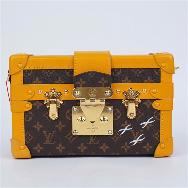 Túi LV Trunk hoa nâu viền vàng (DU1195) sz19 KG+