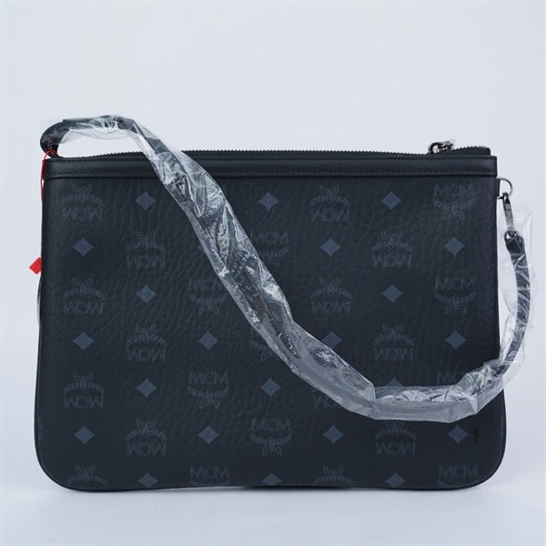 Túi MCM kẹp nách đen sz29 KG+