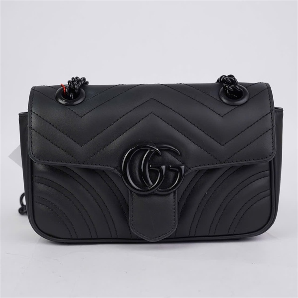 Túi GG Marmont đen (446744-467891) sz21 (BQ) KG+