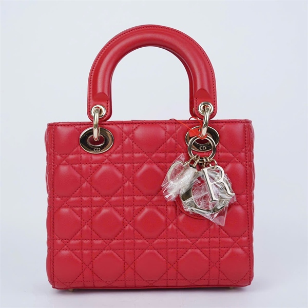Túi Dior Lady đỏ (29-MA-0147) szM KG+