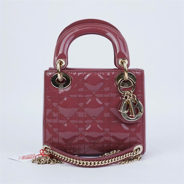 Túi Dior Lady hồng đất (17-BO-0290) szmini (BQ) KG+