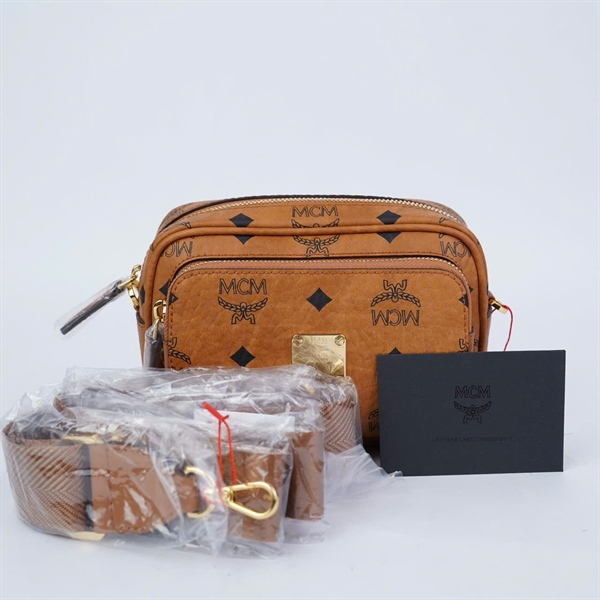 Túi MCM Aren Crossbody nâu sz17 KG+