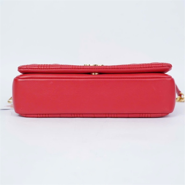 Túi Burberry Lola đỏ sz23 KG+