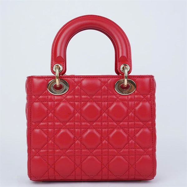 Túi Dior Lady đỏ (29-MA-0147) szM KG+
