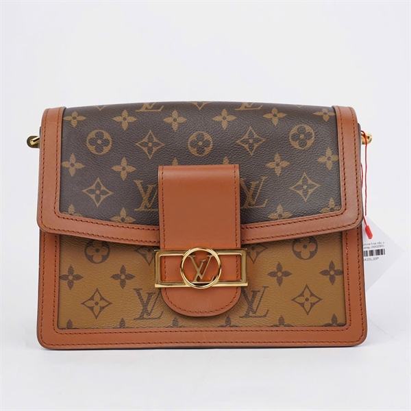 Túi LV Dauphine hoa nâu có lót form 2 strap (AA3290) sz24 (BQ) KG+