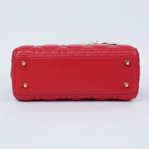 Túi Dior Lady đỏ (29-MA-0147) szM KG+