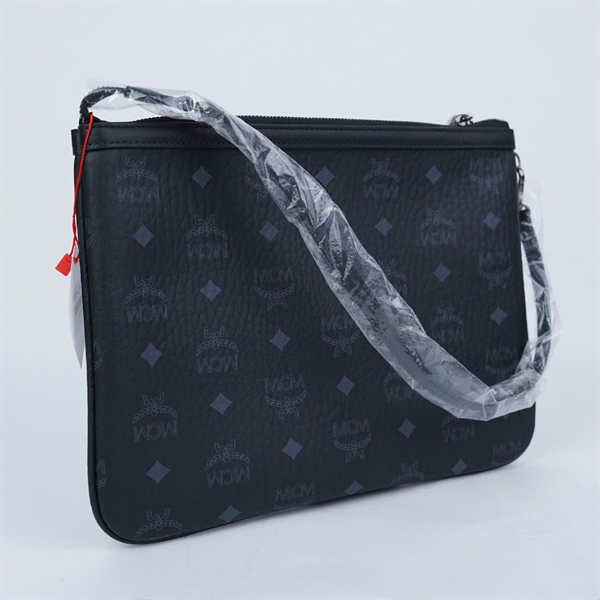 Túi MCM kẹp nách đen sz29 KG+