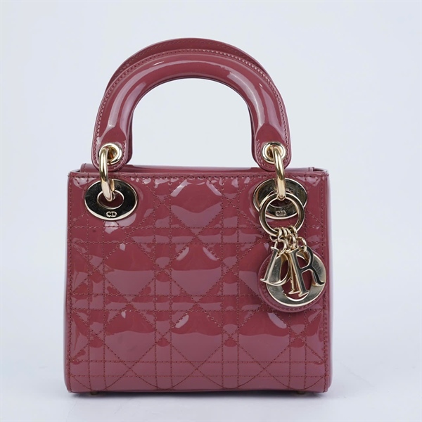 Túi Dior Lady hồng đất (17-BO-0290) szmini (BQ) KG+