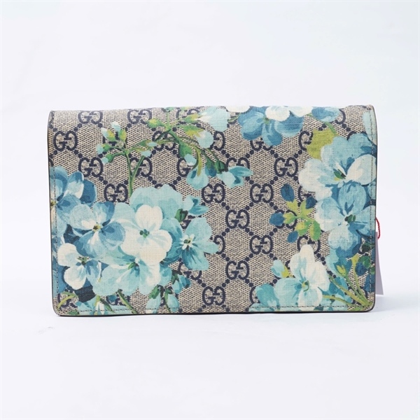 Túi GG xám in hoa xanh (546368-0416) sz20 +