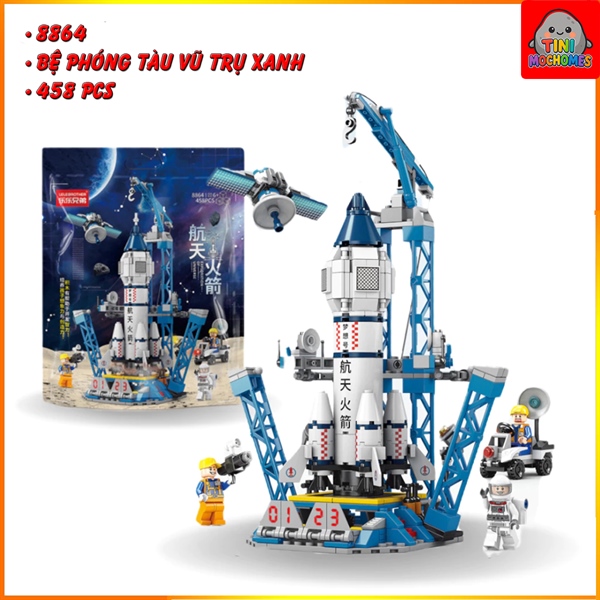 Đồ chơi lắp ráp bệ phóng vũ trụ xanh 8864