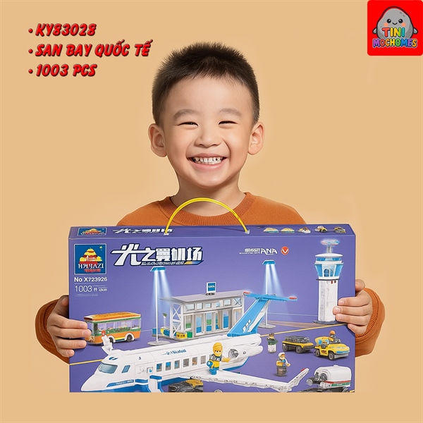 Đồ chơi lắp ráp sân bay quốc tế KY83028