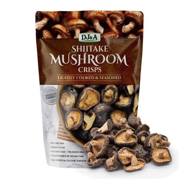 Nấm Sấy Giòn Shiitake Mushroom Crisps Úc Túi 65g