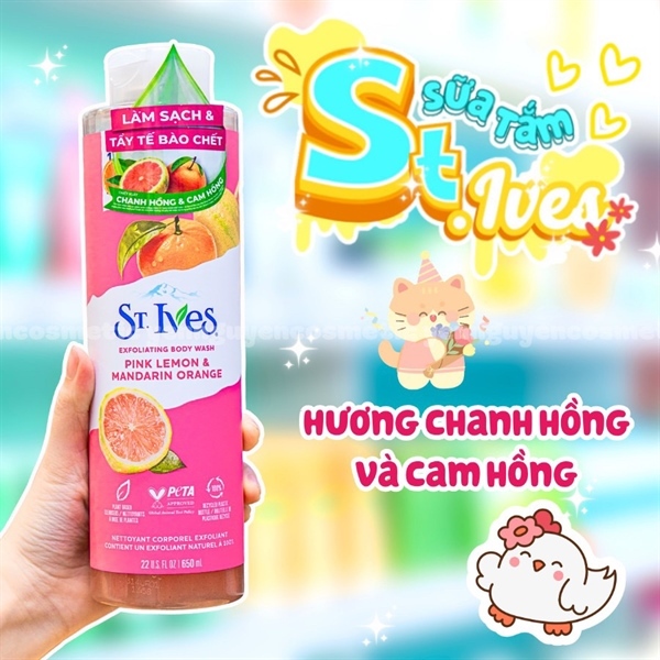 Sữa tắm St.Ives cam chanh 650ml