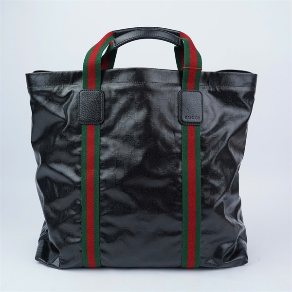 Túi GG Tote đen bóng (768287-520981) sz39 KG+