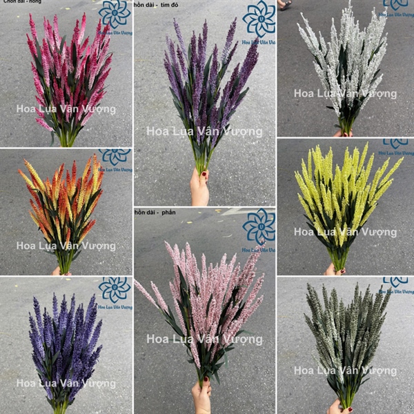 Chồn dài - vàng - Hoa cành dài - Hoa Lụa Vân Vượng