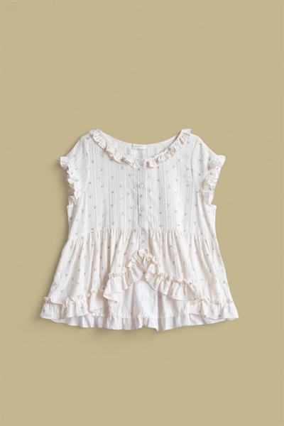 Áo Babydoll Đũi Hoa Vạt Bèo