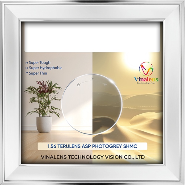 Tròng kính đổi màu TERULENS 1.56 ASP SHMC Màu Khói / Màu Trà