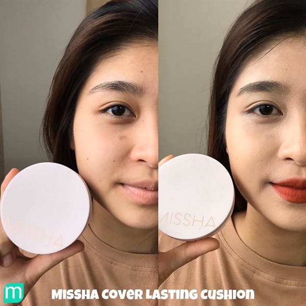 Phấn nước Missha hồng - Magic Cushion Cover Lasting #21
