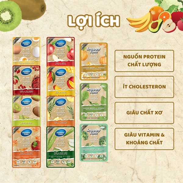 Pate gói Snappy Tom Mix Trái Cây 70g