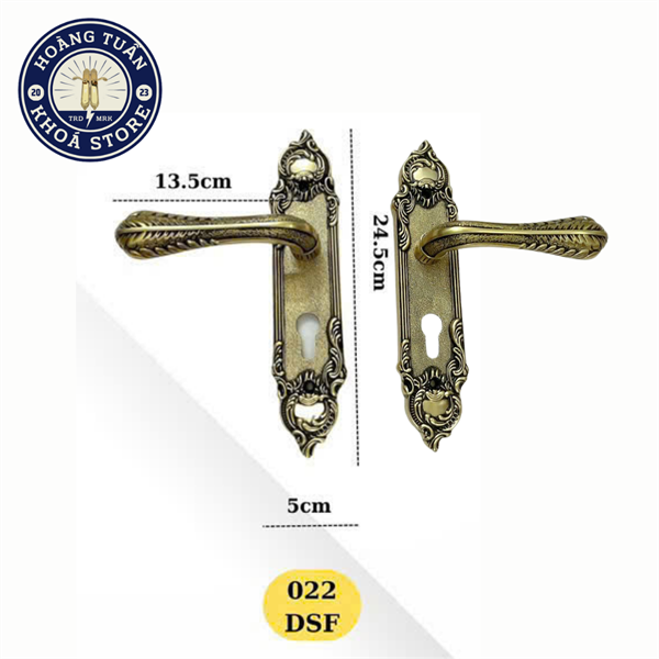 KHÓA ĐỒNG CỬA THÔNG PHÒNG KC_022-DSF, DÀI 25CM - LẮP CỬA GỖ DÀY TỪ 3CM TRỞ LÊN