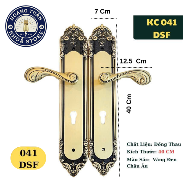 KHÓA ĐỒNG CỬA ĐẠI SẢNH KC_041-DSF, DÀI 40CM - LẮP CỬA DÀY TỪ 3CM,4CM,5CM,6CM ,7CM VÀ 10CM
