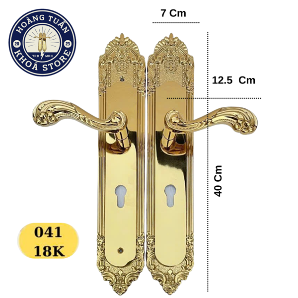 KHÓA ĐỒNG CỬA ĐẠI SẢNH KC_041-PVD, DÀI 40CM - LẮP CỬA DÀY TỪ 3CM,4CM,5CM,6CM ,7CM VÀ 10CM