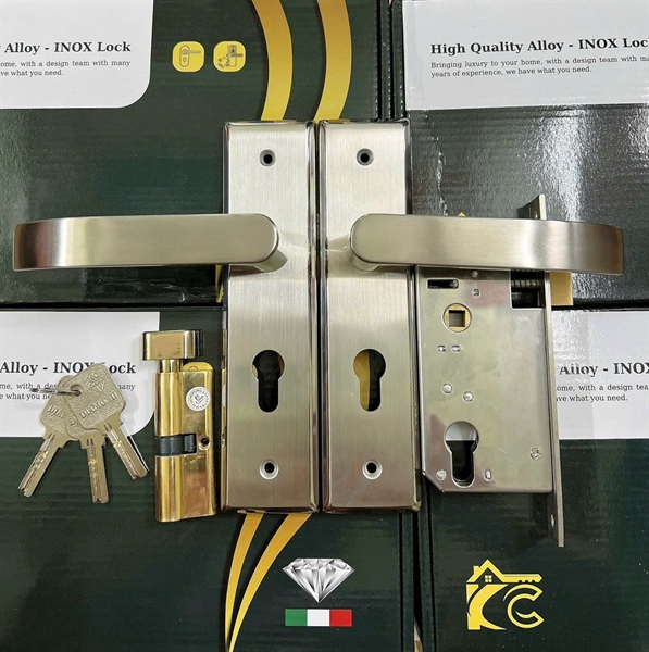 KHÓA INOX THÔNG PHÒNG KCI19 - KT 20cm