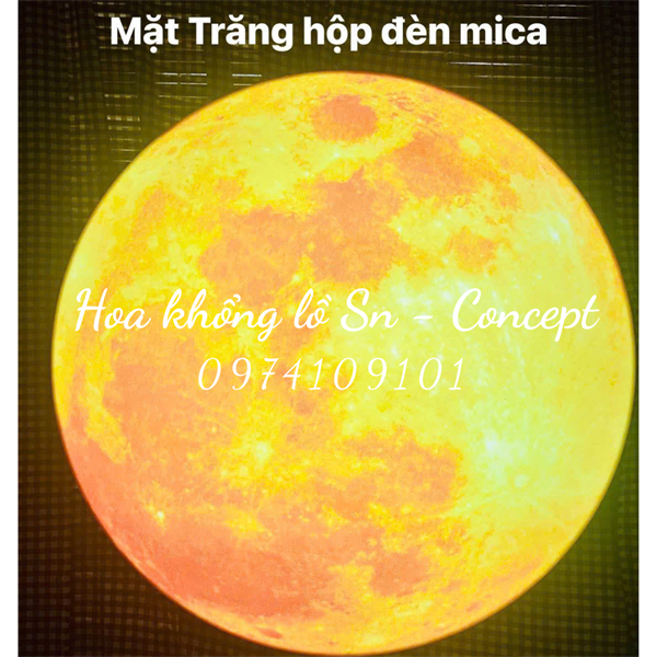 Cho thuê mặt trăng hộp đèn mica 1m2