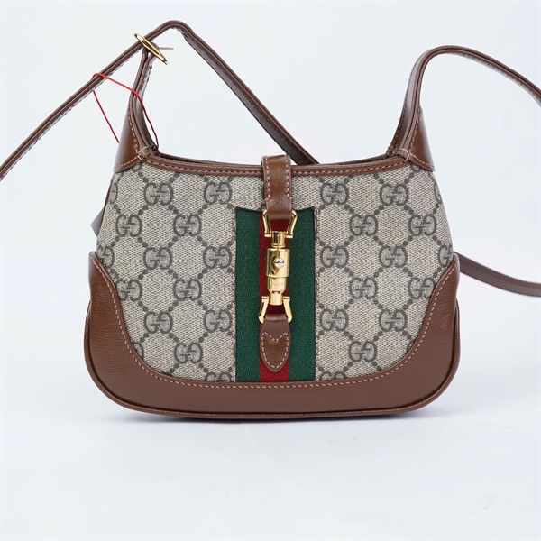 Túi GG Jackie 1961 xám (637092-493075) sz19 (BMC) KG+