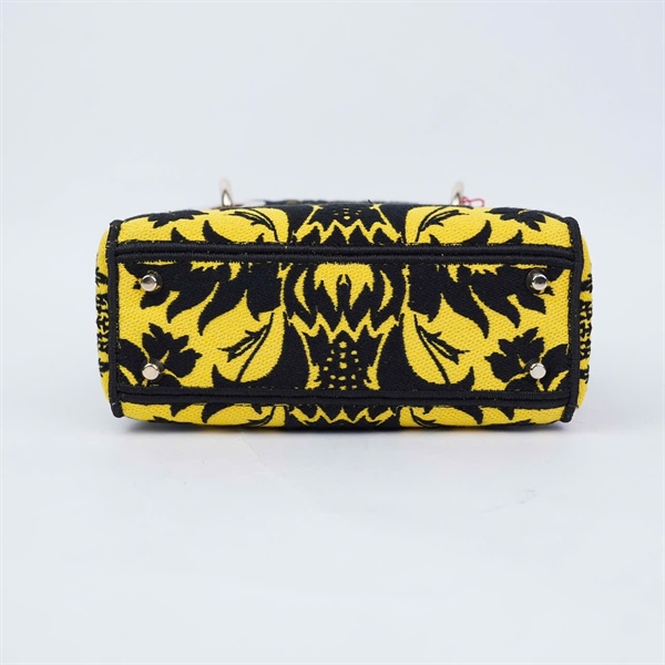 Túi Dior Lady vàng phối đen (50-MA-1212) szmini (BMC) KG+