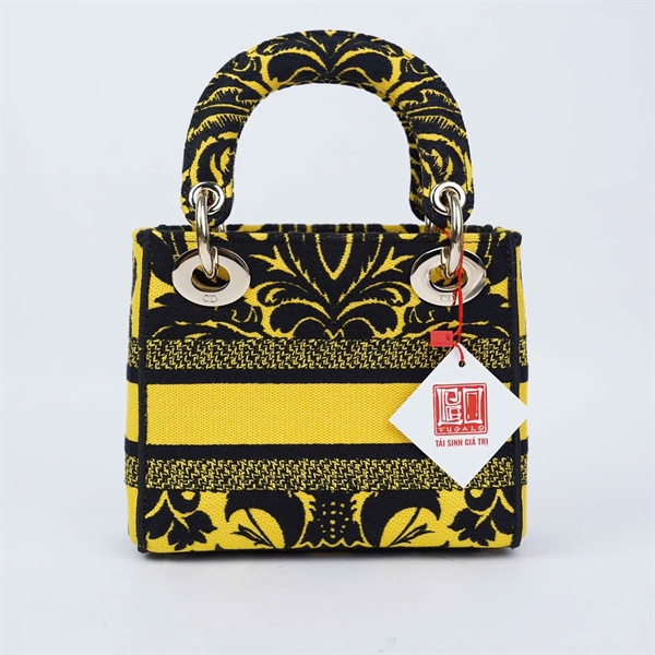 Túi Dior Lady vàng phối đen (50-MA-1212) szmini (BMC) KG+