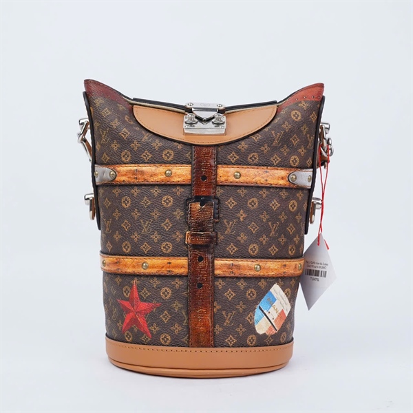 Túi LV Duffle hoa nâu 2 strap (DU2178) sz14-18 (BMC) KG+