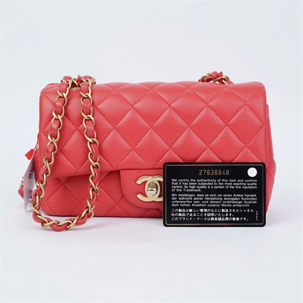 Túi Chanel Mini 8 đỏ (27638848) sz19 (BMC) KG+