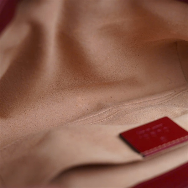 Túi GG Marmont xám viền đỏ (446744-001998) sz21 KG+