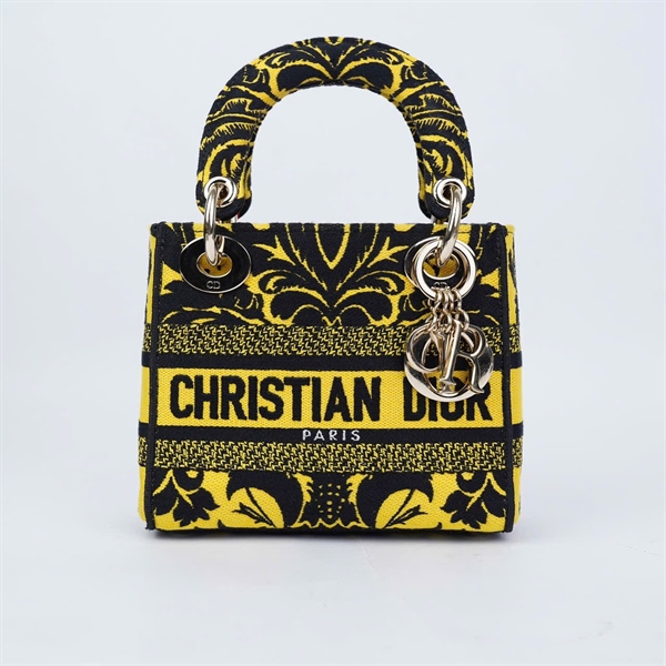 Túi Dior Lady vàng phối đen (50-MA-1212) szmini (BMC) KG+