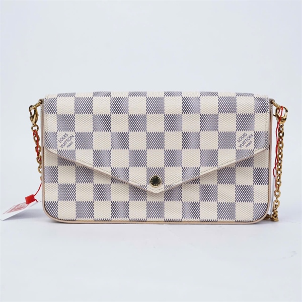 Túi LV Felicie ô vuông trắng (MI2118) sz21 (BMC) KG+