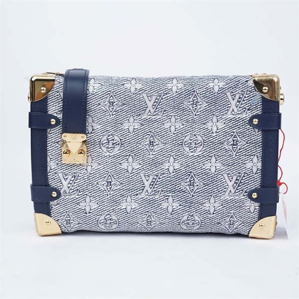 Túi LV Side Trunk hoa xanh 2 strap kèm lót form sz24 (BMC) KG+