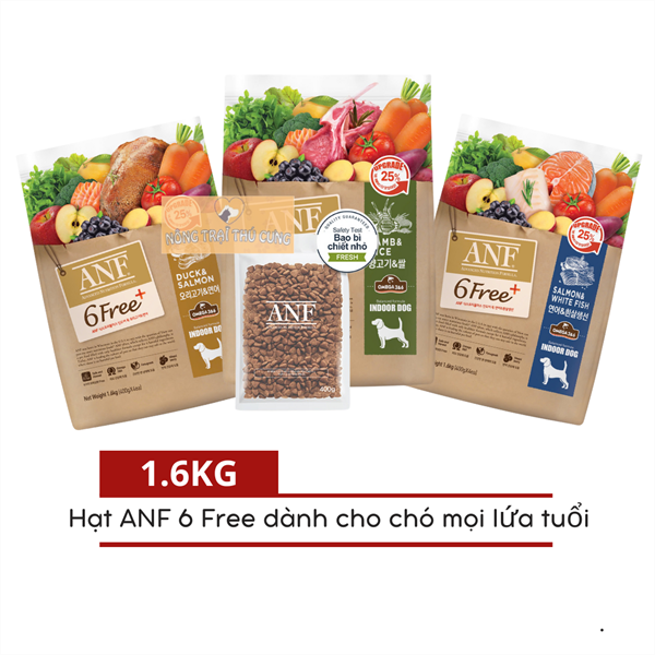 Hạt hữu cơ cao cấp ANF 6Free+ dành cho chó mọi lứa tuổi