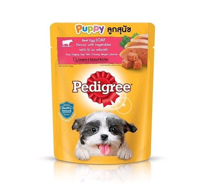 Pate Pedigree Puppy chó con vị Bò trứng và rau 80g