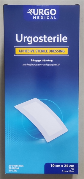 Băng gạc tiệt trùng (Urgosterile 25 cm x 10cm) (Hộp 20 miếng)- TQ