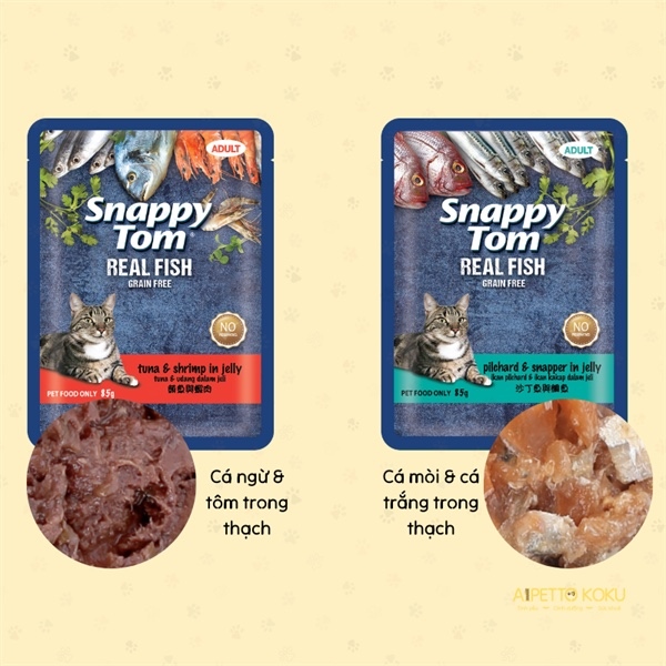 Pate Snappy Tom dành cho mèo trưởng thành 85gr