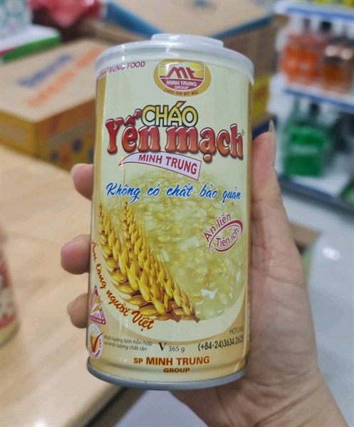 Cháo yến mạch Minh Trung lon 365g